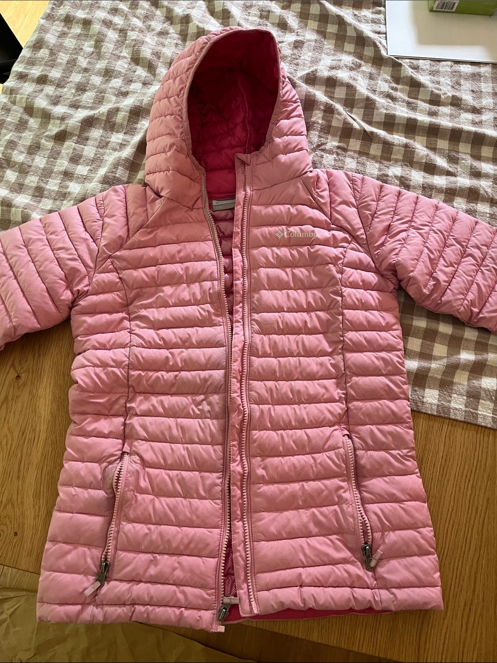 Columbia Pink Quilted Hooded Puffer Jacket - Kids